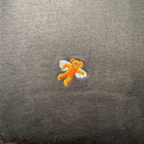 Teddy Fresh Black Embroidered Angel Teddy Bear Jogger Sweatpants - Picture 8 of 10
